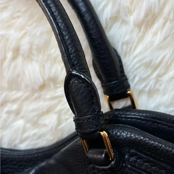 Marc Jacobs New York Black Pebbled Leather Tote Bag Gold Hardware - Picture 6 of 6